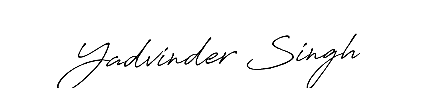 Create a beautiful signature design for name Yadvinder Singh. With this signature (Antro_Vectra_Bolder) fonts, you can make a handwritten signature for free. Yadvinder Singh signature style 7 images and pictures png