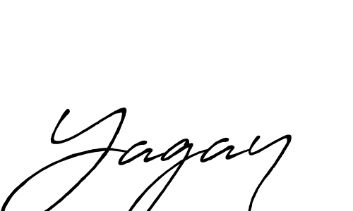 How to make Yagay signature? Antro_Vectra_Bolder is a professional autograph style. Create handwritten signature for Yagay name. Yagay signature style 7 images and pictures png