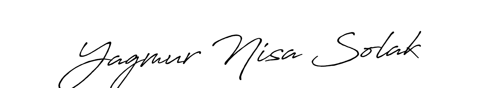 The best way (Antro_Vectra_Bolder) to make a short signature is to pick only two or three words in your name. The name Yagmur Nisa Solak include a total of six letters. For converting this name. Yagmur Nisa Solak signature style 7 images and pictures png