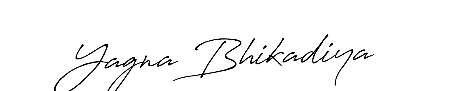 Use a signature maker to create a handwritten signature online. With this signature software, you can design (Antro_Vectra_Bolder) your own signature for name Yagna Bhikadiya. Yagna Bhikadiya signature style 7 images and pictures png