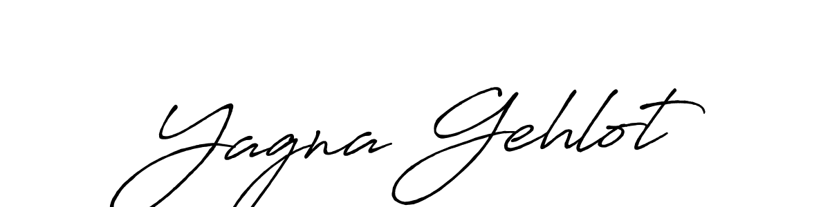 Yagna Gehlot stylish signature style. Best Handwritten Sign (Antro_Vectra_Bolder) for my name. Handwritten Signature Collection Ideas for my name Yagna Gehlot. Yagna Gehlot signature style 7 images and pictures png