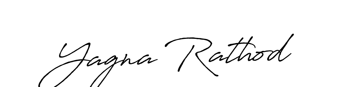 Make a beautiful signature design for name Yagna Rathod. With this signature (Antro_Vectra_Bolder) style, you can create a handwritten signature for free. Yagna Rathod signature style 7 images and pictures png
