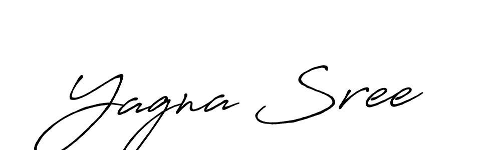 How to make Yagna Sree signature? Antro_Vectra_Bolder is a professional autograph style. Create handwritten signature for Yagna Sree name. Yagna Sree signature style 7 images and pictures png