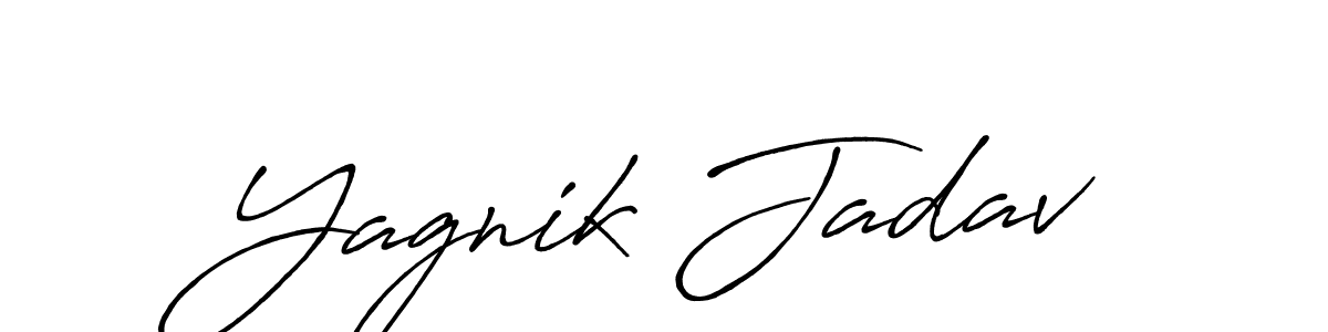 How to make Yagnik Jadav signature? Antro_Vectra_Bolder is a professional autograph style. Create handwritten signature for Yagnik Jadav name. Yagnik Jadav signature style 7 images and pictures png