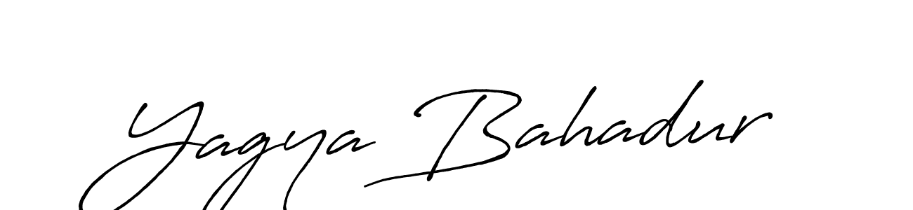 Create a beautiful signature design for name Yagya Bahadur. With this signature (Antro_Vectra_Bolder) fonts, you can make a handwritten signature for free. Yagya Bahadur signature style 7 images and pictures png