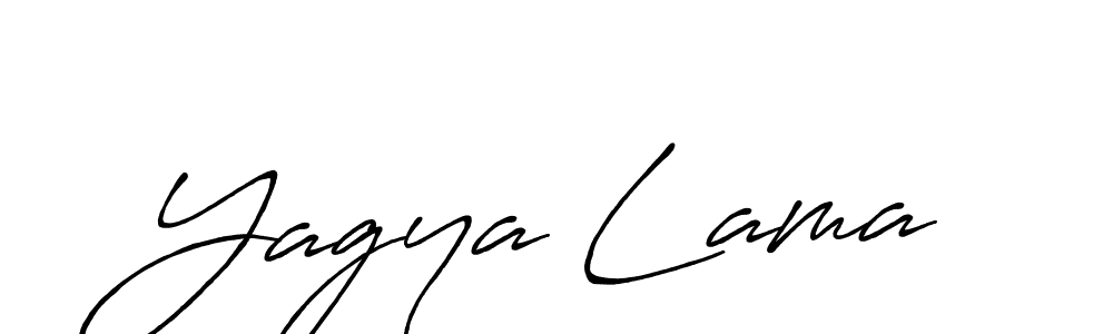 How to make Yagya Lama name signature. Use Antro_Vectra_Bolder style for creating short signs online. This is the latest handwritten sign. Yagya Lama signature style 7 images and pictures png