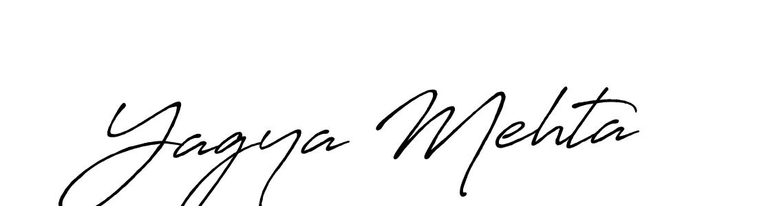 It looks lik you need a new signature style for name Yagya Mehta. Design unique handwritten (Antro_Vectra_Bolder) signature with our free signature maker in just a few clicks. Yagya Mehta signature style 7 images and pictures png