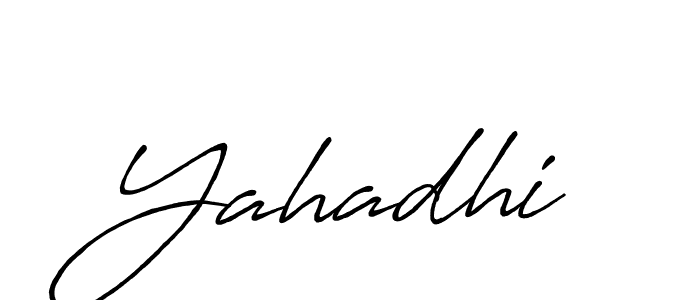 Design your own signature with our free online signature maker. With this signature software, you can create a handwritten (Antro_Vectra_Bolder) signature for name Yahadhi. Yahadhi signature style 7 images and pictures png
