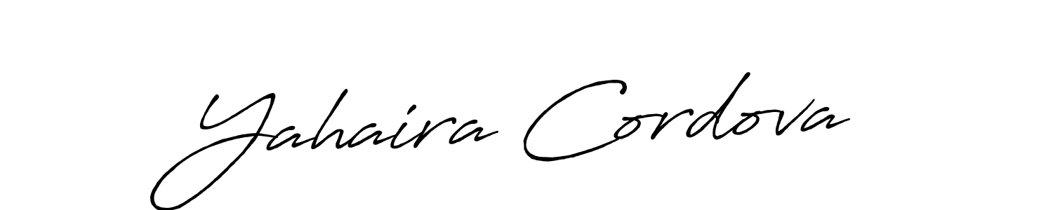 Use a signature maker to create a handwritten signature online. With this signature software, you can design (Antro_Vectra_Bolder) your own signature for name Yahaira Cordova. Yahaira Cordova signature style 7 images and pictures png