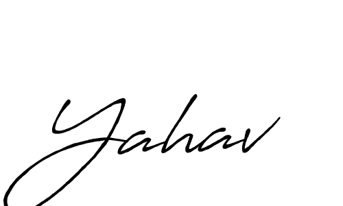 Also You can easily find your signature by using the search form. We will create Yahav name handwritten signature images for you free of cost using Antro_Vectra_Bolder sign style. Yahav signature style 7 images and pictures png