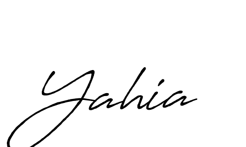 You should practise on your own different ways (Antro_Vectra_Bolder) to write your name (Yahia) in signature. don't let someone else do it for you. Yahia signature style 7 images and pictures png