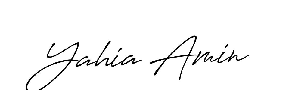 Yahia Amin stylish signature style. Best Handwritten Sign (Antro_Vectra_Bolder) for my name. Handwritten Signature Collection Ideas for my name Yahia Amin. Yahia Amin signature style 7 images and pictures png