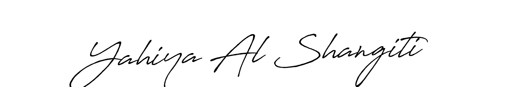 You should practise on your own different ways (Antro_Vectra_Bolder) to write your name (Yahiya Al Shangiti) in signature. don't let someone else do it for you. Yahiya Al Shangiti signature style 7 images and pictures png