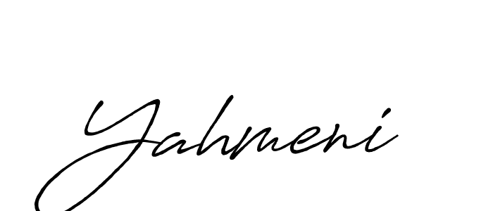 How to make Yahmeni signature? Antro_Vectra_Bolder is a professional autograph style. Create handwritten signature for Yahmeni name. Yahmeni signature style 7 images and pictures png