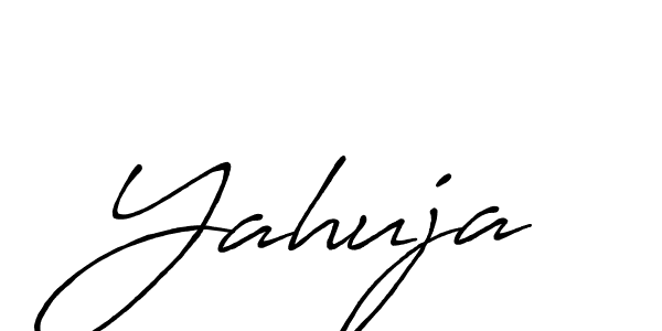 Make a beautiful signature design for name Yahuja. With this signature (Antro_Vectra_Bolder) style, you can create a handwritten signature for free. Yahuja signature style 7 images and pictures png