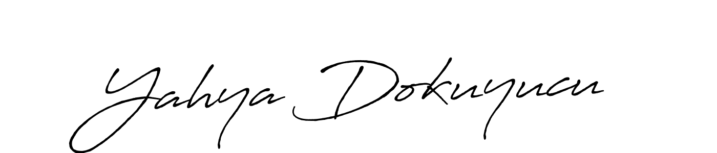 if you are searching for the best signature style for your name Yahya Dokuyucu. so please give up your signature search. here we have designed multiple signature styles  using Antro_Vectra_Bolder. Yahya Dokuyucu signature style 7 images and pictures png