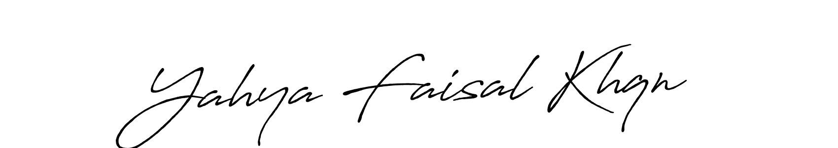 if you are searching for the best signature style for your name Yahya Faisal Khqn. so please give up your signature search. here we have designed multiple signature styles  using Antro_Vectra_Bolder. Yahya Faisal Khqn signature style 7 images and pictures png