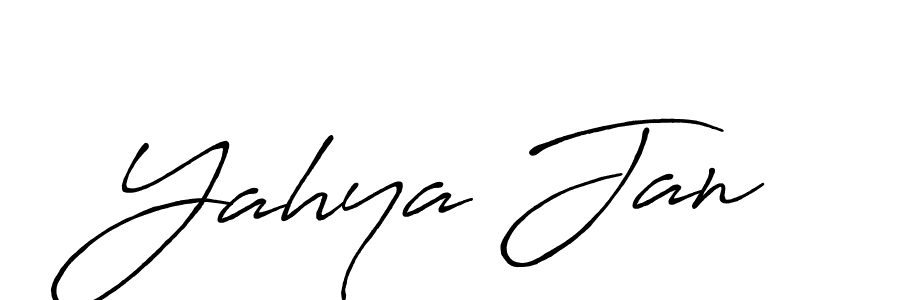 Create a beautiful signature design for name Yahya Jan. With this signature (Antro_Vectra_Bolder) fonts, you can make a handwritten signature for free. Yahya Jan signature style 7 images and pictures png