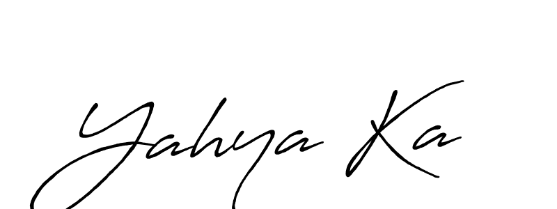 Also we have Yahya Ka name is the best signature style. Create professional handwritten signature collection using Antro_Vectra_Bolder autograph style. Yahya Ka signature style 7 images and pictures png