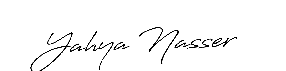 Yahya Nasser stylish signature style. Best Handwritten Sign (Antro_Vectra_Bolder) for my name. Handwritten Signature Collection Ideas for my name Yahya Nasser. Yahya Nasser signature style 7 images and pictures png