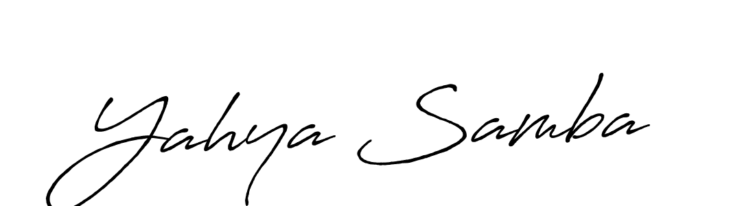 How to make Yahya Samba name signature. Use Antro_Vectra_Bolder style for creating short signs online. This is the latest handwritten sign. Yahya Samba signature style 7 images and pictures png