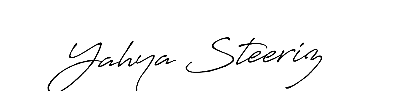 Make a beautiful signature design for name Yahya Steeriz. Use this online signature maker to create a handwritten signature for free. Yahya Steeriz signature style 7 images and pictures png