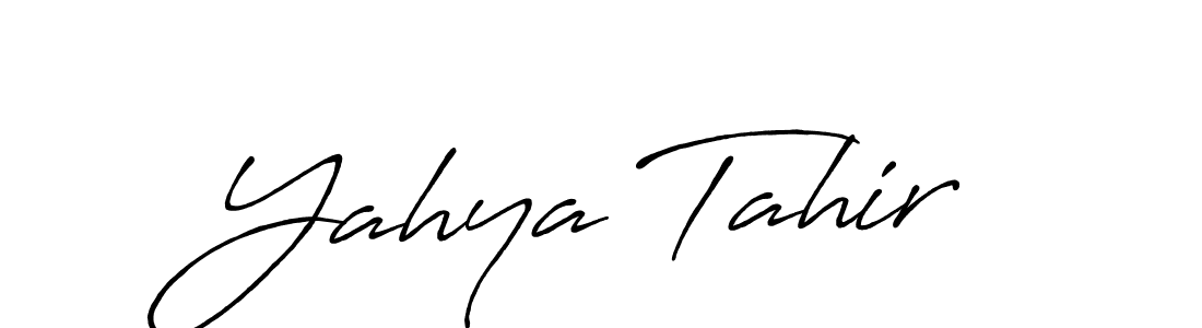 Use a signature maker to create a handwritten signature online. With this signature software, you can design (Antro_Vectra_Bolder) your own signature for name Yahya Tahir. Yahya Tahir signature style 7 images and pictures png