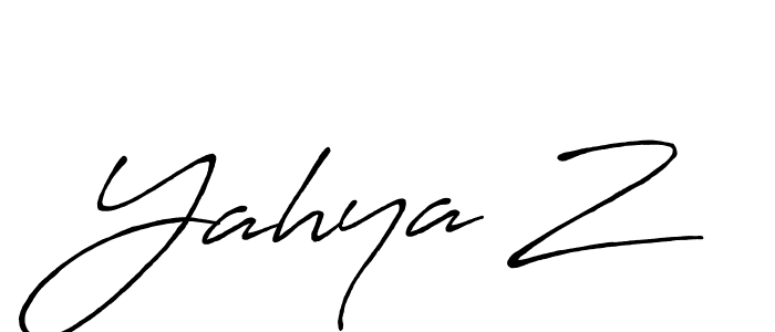 Also You can easily find your signature by using the search form. We will create Yahya Z name handwritten signature images for you free of cost using Antro_Vectra_Bolder sign style. Yahya Z signature style 7 images and pictures png