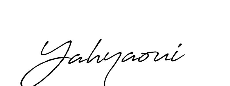 Make a beautiful signature design for name Yahyaoui. With this signature (Antro_Vectra_Bolder) style, you can create a handwritten signature for free. Yahyaoui signature style 7 images and pictures png