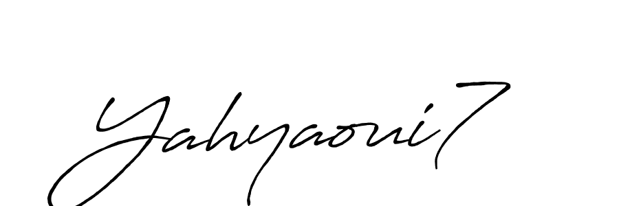 Yahyaoui7 stylish signature style. Best Handwritten Sign (Antro_Vectra_Bolder) for my name. Handwritten Signature Collection Ideas for my name Yahyaoui7. Yahyaoui7 signature style 7 images and pictures png