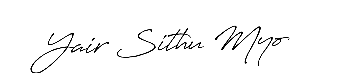 Make a beautiful signature design for name Yair Sithu Myo. With this signature (Antro_Vectra_Bolder) style, you can create a handwritten signature for free. Yair Sithu Myo signature style 7 images and pictures png
