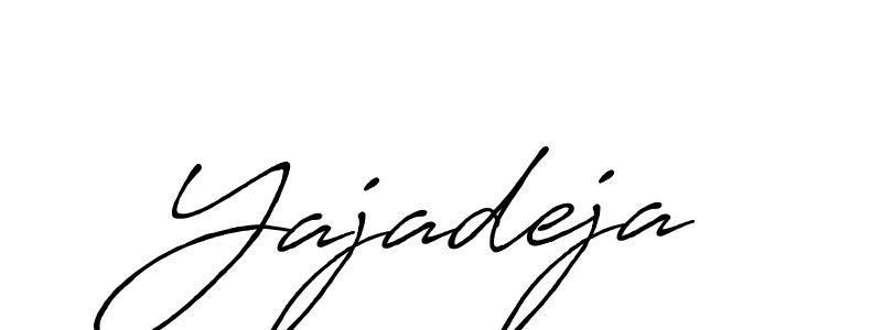 Yajadeja stylish signature style. Best Handwritten Sign (Antro_Vectra_Bolder) for my name. Handwritten Signature Collection Ideas for my name Yajadeja. Yajadeja signature style 7 images and pictures png
