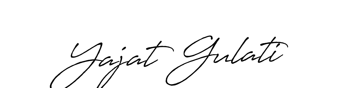 Yajat Gulati stylish signature style. Best Handwritten Sign (Antro_Vectra_Bolder) for my name. Handwritten Signature Collection Ideas for my name Yajat Gulati. Yajat Gulati signature style 7 images and pictures png