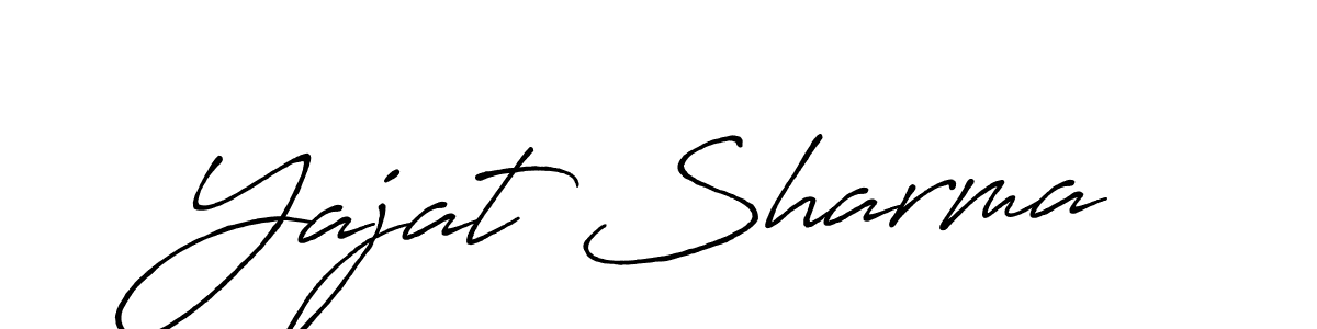 Create a beautiful signature design for name Yajat Sharma. With this signature (Antro_Vectra_Bolder) fonts, you can make a handwritten signature for free. Yajat Sharma signature style 7 images and pictures png