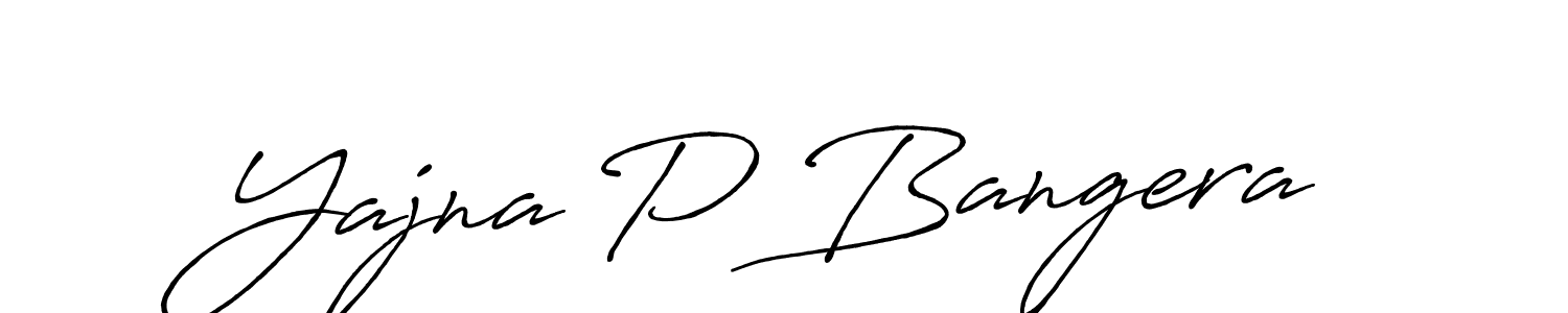 Make a beautiful signature design for name Yajna P Bangera. With this signature (Antro_Vectra_Bolder) style, you can create a handwritten signature for free. Yajna P Bangera signature style 7 images and pictures png