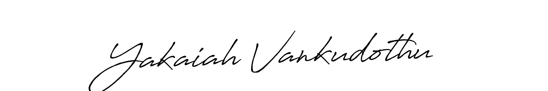 Create a beautiful signature design for name Yakaiah Vankudothu. With this signature (Antro_Vectra_Bolder) fonts, you can make a handwritten signature for free. Yakaiah Vankudothu signature style 7 images and pictures png