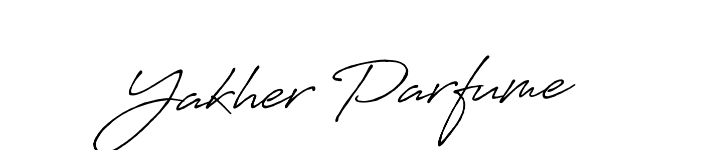 Yakher Parfume stylish signature style. Best Handwritten Sign (Antro_Vectra_Bolder) for my name. Handwritten Signature Collection Ideas for my name Yakher Parfume. Yakher Parfume signature style 7 images and pictures png