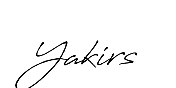 Use a signature maker to create a handwritten signature online. With this signature software, you can design (Antro_Vectra_Bolder) your own signature for name Yakirs. Yakirs signature style 7 images and pictures png