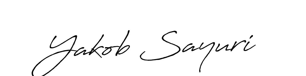 Also we have Yakob Sayuri name is the best signature style. Create professional handwritten signature collection using Antro_Vectra_Bolder autograph style. Yakob Sayuri signature style 7 images and pictures png