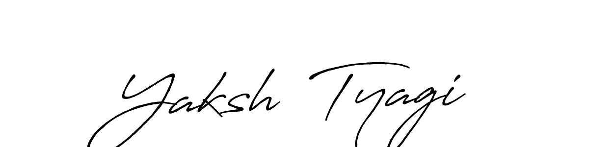 Make a beautiful signature design for name Yaksh  Tyagi. With this signature (Antro_Vectra_Bolder) style, you can create a handwritten signature for free. Yaksh  Tyagi signature style 7 images and pictures png