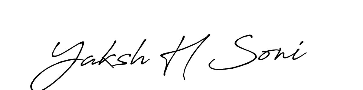 Similarly Antro_Vectra_Bolder is the best handwritten signature design. Signature creator online .You can use it as an online autograph creator for name Yaksh H Soni. Yaksh H Soni signature style 7 images and pictures png