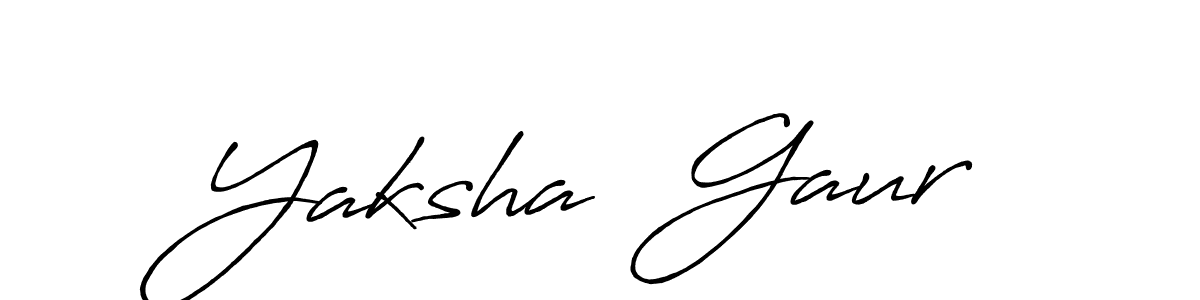 Antro_Vectra_Bolder is a professional signature style that is perfect for those who want to add a touch of class to their signature. It is also a great choice for those who want to make their signature more unique. Get Yaksha  Gaur name to fancy signature for free. Yaksha  Gaur signature style 7 images and pictures png