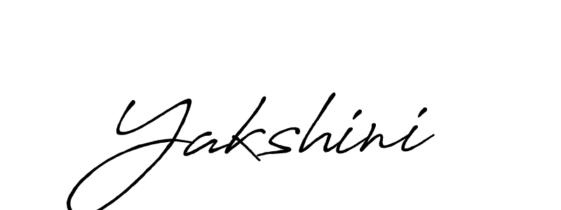 Use a signature maker to create a handwritten signature online. With this signature software, you can design (Antro_Vectra_Bolder) your own signature for name Yakshini. Yakshini signature style 7 images and pictures png