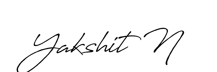 How to Draw Yakshit N signature style? Antro_Vectra_Bolder is a latest design signature styles for name Yakshit N. Yakshit N signature style 7 images and pictures png