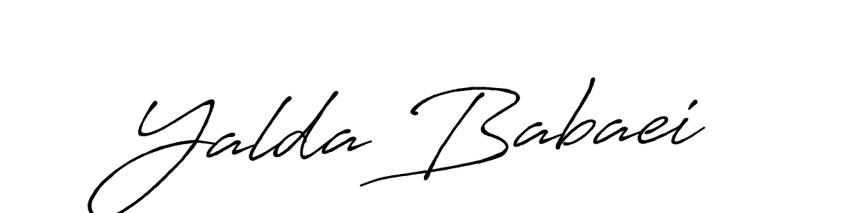 Create a beautiful signature design for name Yalda Babaei. With this signature (Antro_Vectra_Bolder) fonts, you can make a handwritten signature for free. Yalda Babaei signature style 7 images and pictures png