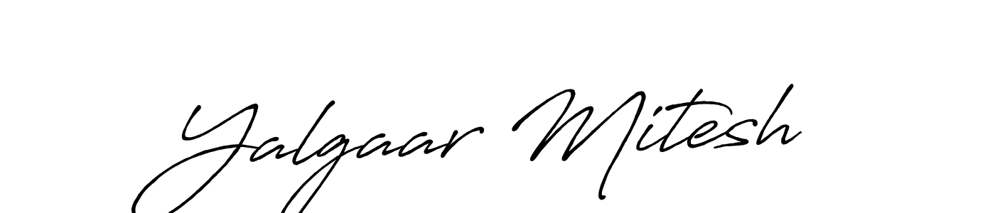 How to Draw Yalgaar Mitesh signature style? Antro_Vectra_Bolder is a latest design signature styles for name Yalgaar Mitesh. Yalgaar Mitesh signature style 7 images and pictures png
