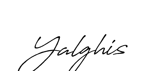 Create a beautiful signature design for name Yalghis. With this signature (Antro_Vectra_Bolder) fonts, you can make a handwritten signature for free. Yalghis signature style 7 images and pictures png