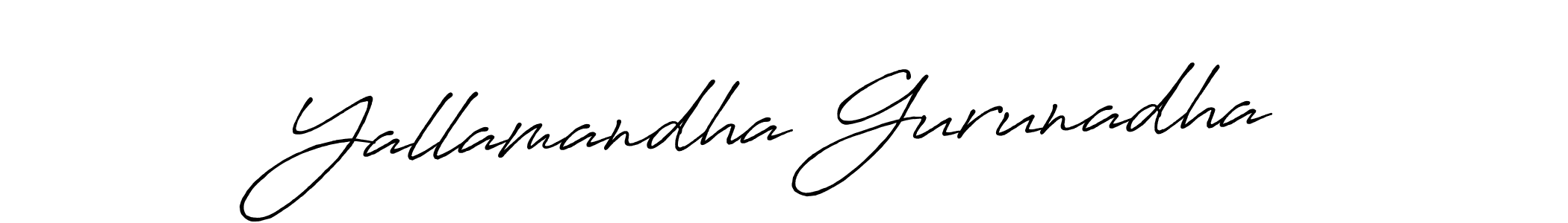 Antro_Vectra_Bolder is a professional signature style that is perfect for those who want to add a touch of class to their signature. It is also a great choice for those who want to make their signature more unique. Get Yallamandha Gurunadha name to fancy signature for free. Yallamandha Gurunadha signature style 7 images and pictures png