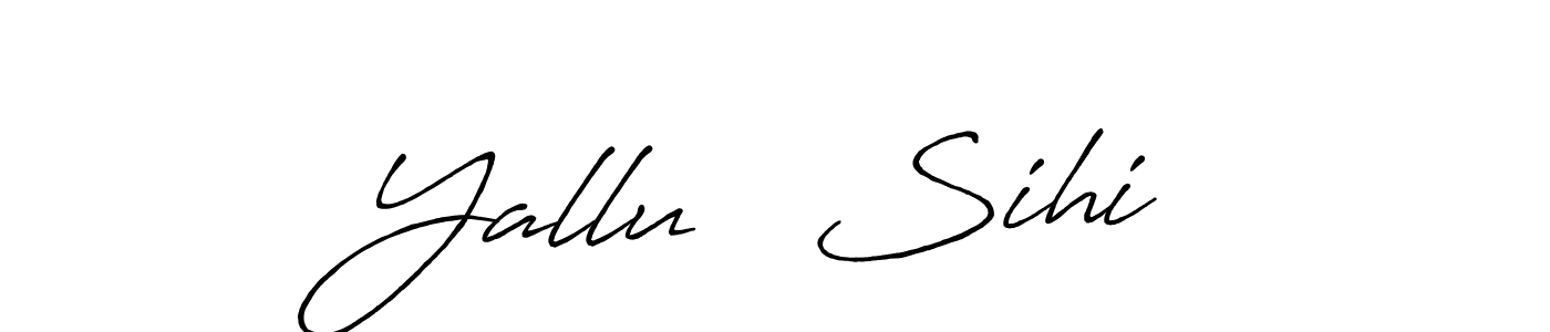 Antro_Vectra_Bolder is a professional signature style that is perfect for those who want to add a touch of class to their signature. It is also a great choice for those who want to make their signature more unique. Get Yallu ❤ Sihi name to fancy signature for free. Yallu ❤ Sihi signature style 7 images and pictures png