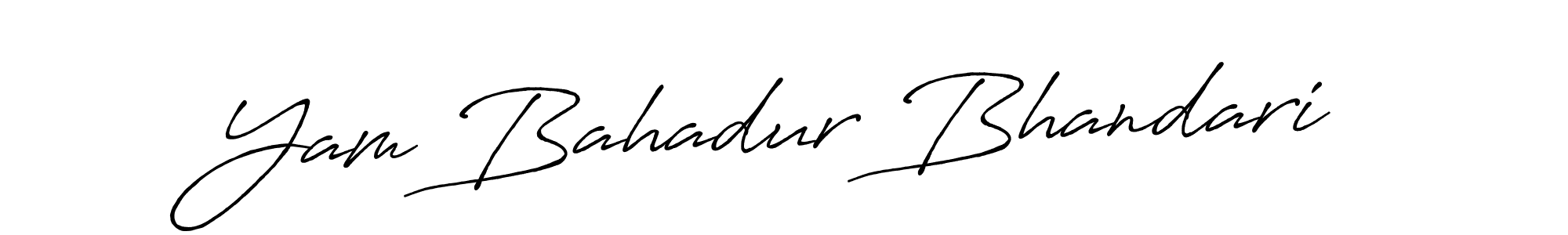 Design your own signature with our free online signature maker. With this signature software, you can create a handwritten (Antro_Vectra_Bolder) signature for name Yam Bahadur Bhandari. Yam Bahadur Bhandari signature style 7 images and pictures png